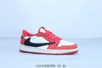 乔丹Air Jordan 1 Low Aj1 乔1低帮复古文化休闲运动篮球鞋红白黑 倒勾 510450Ddowr 36-46