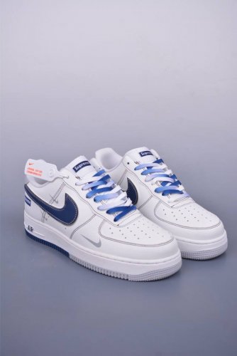 Nike Air Force 1 Low Supreme联名 原楦头原纸板 打造纯正空军版型 专注外贸渠道 全掌内置蜂窝气垫 原盒配件 原厂中底钢印、拉帮完美