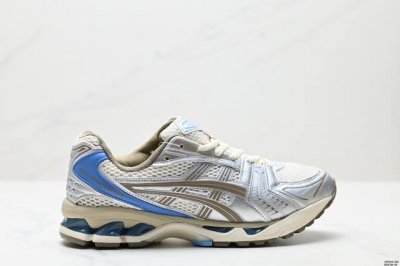 公司级Asics Gel-Kayano 14 公司级版本 银灰绿 亚瑟士运动休闲透气专业跑鞋 采用工程弹性双层再生针织密度鞋面材质 后跟3D可视Gel缓震乳胶物