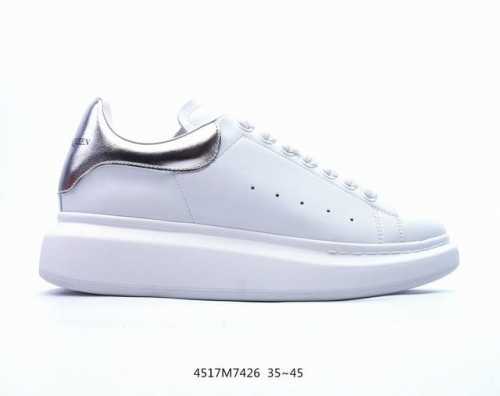 麦昆小白鞋 Alexander Mcqueen 亚历山大麦昆 松糕鞋厚增底高变色小白鞋20官同方步 全码现货 市场最好性价比版本 可进口丝亚绸光原版正品 水染羊