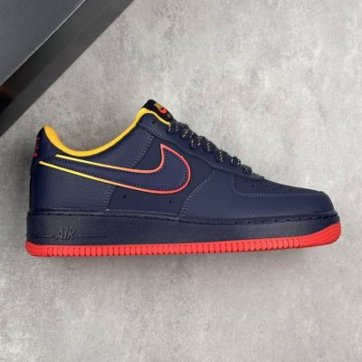 本地260 核心私 nike Air Force 1 Low“Retro Pack”舒适百搭 防滑耐磨 低帮蓝色 休闲运动休闲鞋 折边针车 工艺难度大 原楦头原