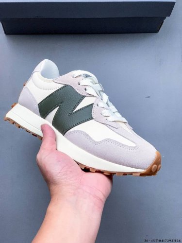 集图 New Balance Ms327系列复古休闲运动慢跑鞋 原鞋打版 细节完美 采用尼龙及猪巴革麂皮物料拼接构成#中底高弹pu材质及满丁防滑橡胶外底上世纪