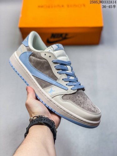 海外爆款限量发售 公司级 Travis Scott X Fragment Design X Jordan Air Jordan 1 Low Og Sp 古驰联名