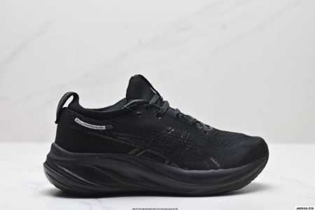 公司级Asics 亚瑟士Gel-Nimbus 26稳定跑鞋鞋面采用双层提花网面设计，提高包裹性和透气性，后跟搭载稳定系统科技T-Gel提升整体支撑力和结构感，减 - 点击图像关闭
