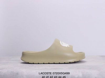 Lacoste法国鳄鱼 橡塑 凉爽透气 一字拖鞋 男款 藏青色 、米白 、黑色 、白色 、卡其 5色 尺码：40-45 Xm0720Q499