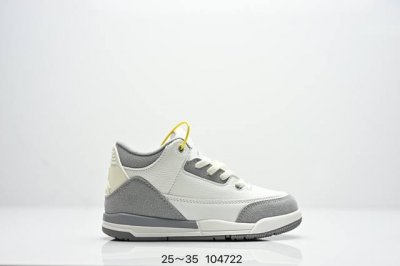 童鞋Air Jordan 3 Retro 复刻白水泥 Aj3 乔丹3代 Aj3 乔3 经典复刻白水泥 乔丹篮球鞋系列 鞋身以白色为主调，采用优质皮革材质搭配鞋头