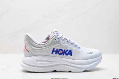 公司级Hoka One One Bondi 9 复古舒适防滑耐磨 低帮 山地户外跑步鞋 货号:1162014 尺码:36 36.5 37.5 38 38.5 3