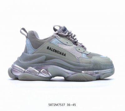 公司级巴黎世家老爹鞋 解构主义完美诠释潮流新时尚balenciaga Triple-S Sneaker 时装复古厚底 姥爷鞋 正确字体粗细 位置 大小 正确侧边
