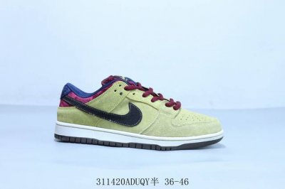 180 耐克 Nike Sb Dunk Low Pro 复古低帮 休闲运动滑板板鞋 黄紫绿 货号 Fz1278-200 311420Aduqy半 36-46