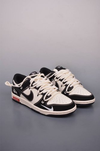 Nike Sb Dunk Low 斯图西联名 解构抽绳鞋带 纯原大厂出品 极力推荐 原装头层材料 独家版型蒸餾加工 帶來的是更好的视觉和脚感体验 大厂纯原品质出