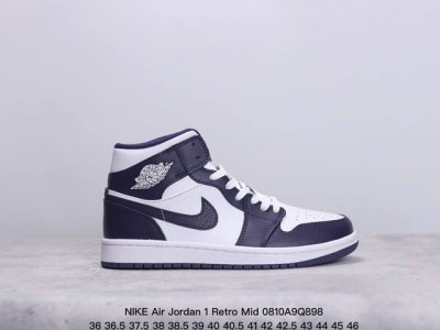 真标nike Air Jordan 1 Retro Mid Aj1乔丹一代中帮经典复古文化休闲运动篮球鞋 货号:852542-010 xm0810Q898