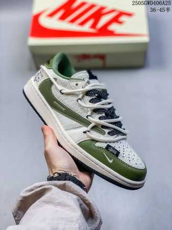 海外爆款限量发售 Travis Scott X Fragment Design X Jordan Air Jordan 1 Low Og Sp 斯图西联名 绿麻 - 点击图像关闭