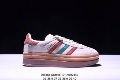 Cs版 Adidas Gazelle Bold系列 米棕 35.5-40 货号ig3685 出货真正头层猪巴工厂代号 Xm1211Q442