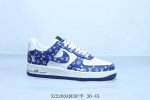 耐克 Nike Air Force 1 Af1耐克 低帮 空军一号休闲板鞋Lv蓝白勾 货号 Lw9279-008 522 Adeop半 36-45