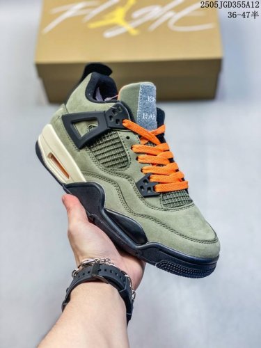 真标带半码 Air Jordan 4 “Olive”Aj4 军绿 男子复古休闲篮球鞋 Fb9927-200 尺码：见图 编码：05Jgd355A12