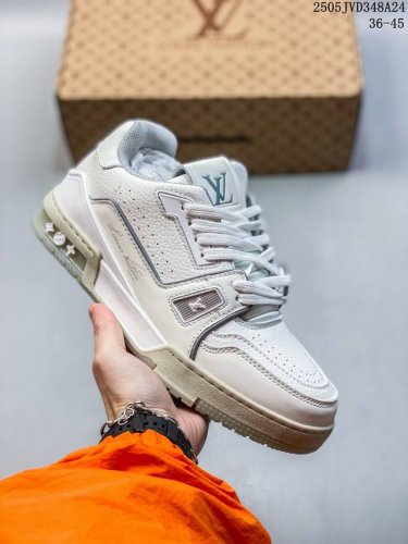 Y版驴家全空胶版本 独家定制佛山礼盒 超级性价比 e Louis Vuitton Trainer Sneaker Low Lv路易威登低帮板鞋 正确一致Tpr光