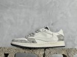 travis Scott X Fragment Design X Air Jordan 1 Low Og Sp Aj1 乔1 古驰联名-烟灰色 低帮文化休闲板鞋