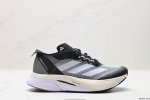 公司级阿迪达斯adidas Adizero Boston 12 M夏季透气网眼竞速跑鞋boost 缓震底 后跟加厚 呵护脚后跟 立体保护软绵鞋口 轻松穿脱不磨脚