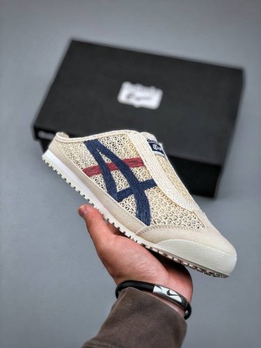 亚瑟士 Onitsuka Tiger鬼冢虎 Mexico 66 Sabot 网面透气 新款舒适一脚蹬男女运动休闲鞋 货号：1183C123-100 尺码：36-