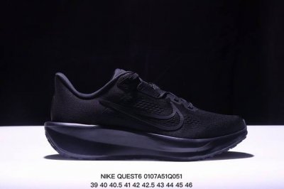 公司级nike Quest 6 全新跑鞋 网面透气 时尚休闲跑步鞋 简约高科技设计采用多层材料，为双足带来凉爽感受和稳固体验时尚鞋面搭配中足包覆设计，提供稳固贴
