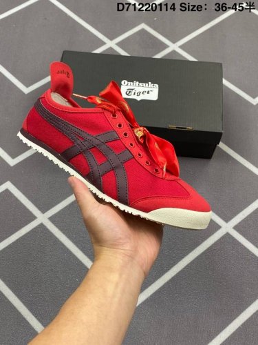 160 【定制球鞋】Onitsuka Tiger鬼塚虎 Mexico 66 红颜倾城 秀禾婚鞋 喜庆 运动 轻便 低帮 生活休闲鞋 男女同款 红色 货号: 11