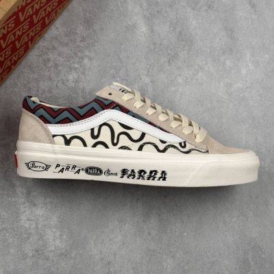 本地 核心私 联名荷兰先锋艺术家Piet Parra X Vans Old Skool Abstract Art 经典老茱利安系列低帮复古硫化休闲运动板鞋“米灰