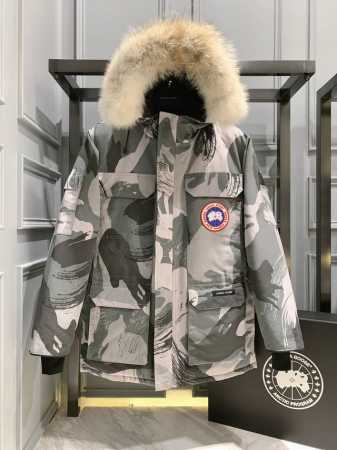 渠道优势，支持代发！ 外贸保真版：大鹅08款 灰迷彩 Canada Goose 加拿大鹅 08男款expedition Parka远征款，Size：Xs S M - 点击图像关闭