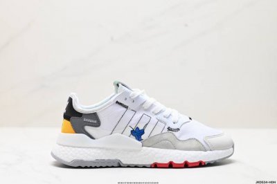 公司级阿迪达斯三叶草 Nite Jogger M 经典运动跑鞋 夜行者 复古跑鞋原厂材料 原厂大底 私家独模 网布搭配麂皮拼接打造鞋面 极具复古风格鞋头及鞋跟点