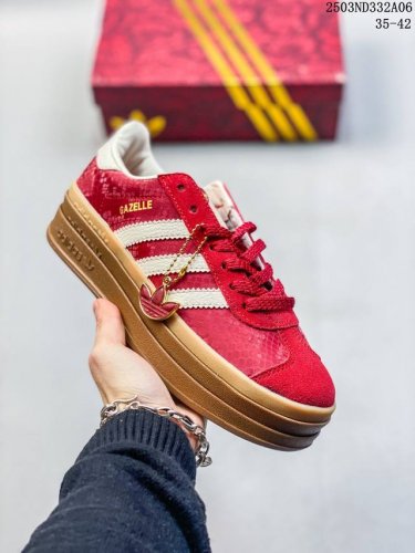 120 Ad Originals Gazelle Bold 蛇年限定 三叶草厚底休闲防滑耐磨低帮板鞋 原版购入开发打造 原厂皮料 纹路鞋面厚度与原版一致 原厂原