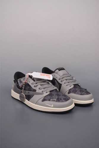 360 Fragment X Travis Scott Xdior Air Jordan 1 Low 三方联名倒钩 性价比原盒出货 全新的三方联名低帮倒钩鞋面