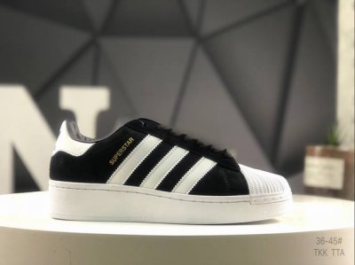 140 真标带半码Adidas Originals Superstar Xlg 贝壳头厚底休闲板鞋 #23官方新款 专柜同步配色 原鞋开发 版型正确 货号：Id