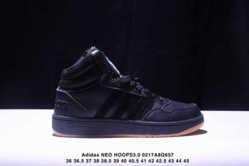 100 36-45真标带半码 Adidas阿迪达斯Neo Hoops3.0校园时尚高帮运动板鞋 Xm0217Q657