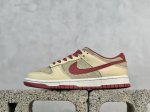 放店私 Nike Dunk Low Retro 扣篮系列低帮休闲运动滑板板鞋 棕红色 电绣工艺 皮料切割干净无任何毛边 细节完美 货号: Hj9100-294