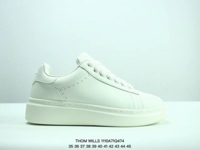 公司级THOM WILLS 休闲百搭小牛皮小白鞋 厚底增高 轻便透气舒适 低帮 板鞋！ Size:36～45 XM1 Q474