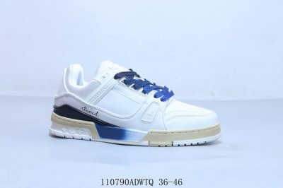 220 Lv路易威登Louis Vuitton Trainer Sneaker Low休闲运动文化百搭板鞋 110790Adwtq 36-46