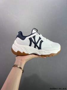 公司级Korea韩国限定发售Ny美国榄球洋基队限定 X Mlb Big Ball Chunky Mesh 厚底老爹系列低帮网织轻量休闲运动慢跑鞋 货号:3Ash