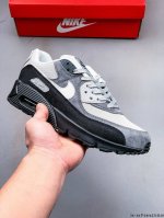 集图 公司级！耐克 Wmns Nike Air Max 90 Oreo 半掌气垫全皮复古运动休闲慢跑鞋 0416271D28