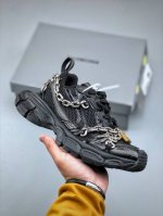 Xa版 法国高端奢侈品牌-巴黎世家Balenciaga 3Xl Sneakers 3+系列 童心锁 网织做旧绑带低帮复古阔型底姥爹风潮流百搭休闲慢跑鞋 尺码：3