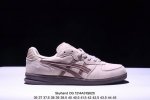 Asics 亚瑟士 男女鞋真标半码制，升级原楦原纸版开发，采用翻毛皮组合纤维革饰片鞋面材质，外置耐磨耐弯折rb橡胶大底日产经典老牌-鬼塚虎联名丹麦家居品牌hay