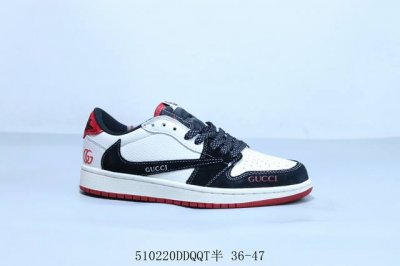 乔丹Air Jordan 1 Low Aj1 乔1低帮复古文化休闲运动篮球鞋 倒勾 古驰 货号 Xy2688-123 510220Ddqqt半 36-47