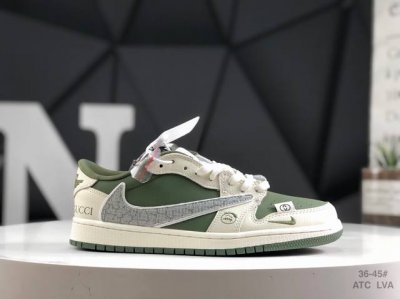 310 公司级带半码Aj1倒勾Travis Scott X Air Jordan 1 ” Reverse Mocha “ Aj1乔1 Ts 闪电 联名倒钩 低帮