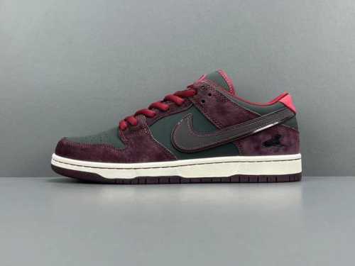 渠道优势，！ 纯原版 Dunk Riot Skateshop X Nike Sb Dunk Low舒适耐用 防滑耐磨 低帮 板鞋 男款 棕红 尺码 40-47.