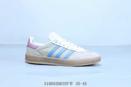 阿迪达斯Adidas Originals Gazelle Esquisite Gucci 德训 羚羊系列低帮复古百搭休闲运动板鞋米白蓝 货号 Jq0010 5 - 点击图像关闭