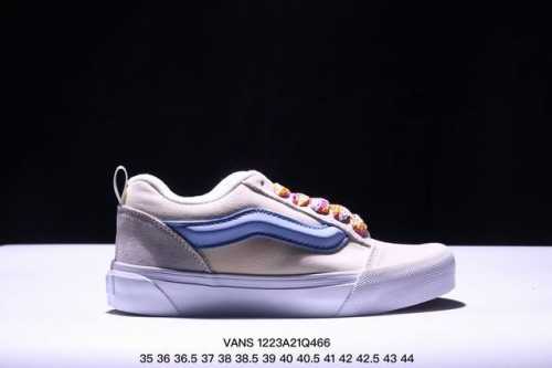 Vans范斯七彩鞋带搭配上灰兰条男女情侣板鞋万斯休闲胖胖面包鞋 货号：Vn000Cs00Dx 尺码：35 36 36.5 37 38 38.5 39 40 40
