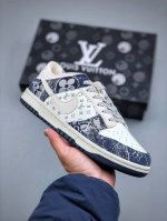 Nk Sb Dunk Low Lv联名牛仔蓝 周年高端定制 低帮休闲板鞋 #高端定制鞋盒 原装头层材料 独家版型蒸餾加工大厂纯原品质出货 超高清洁度 皮料切割干