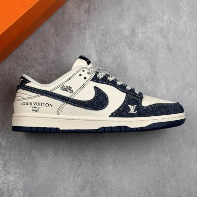 本地 核心私 Nike Sb Dunk Low Lv系列 牛仔布蓝勾 周年高端定制 低帮休闲板鞋 #定制鞋盒 大厂纯原品质出货 超高清洁度 皮料切割干净无任何毛