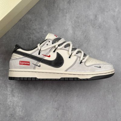 本地 核心私 Nike Sb Dunk Low Sup系列 绑带猪八灰勾 周年高端定制 低帮休闲板鞋 #定制鞋盒 大厂纯原品质出货 超高清洁度 皮料切割干净无任