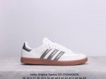 Addis Original Samba Og 复古单品复古桑巴板鞋 这款桑巴鞋展示了高质量的工艺 带有装饰的超锁缝制和无缝的手感 柔软、柔软的皮革造型和标志性