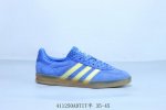 阿迪达斯Adidas Originals Gazelle Esquisite Gucci 德训 羚羊系列低帮复古百搭休闲运动板鞋 蓝黄 货号 Jq2691 41