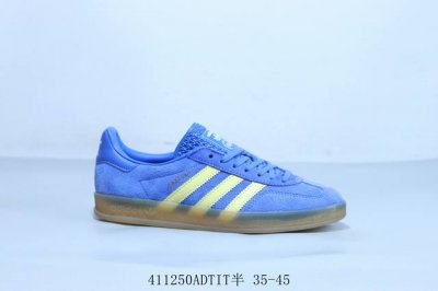 阿迪达斯Adidas Originals Gazelle Esquisite Gucci 德训 羚羊系列低帮复古百搭休闲运动板鞋 蓝黄 货号 Jq2691 41